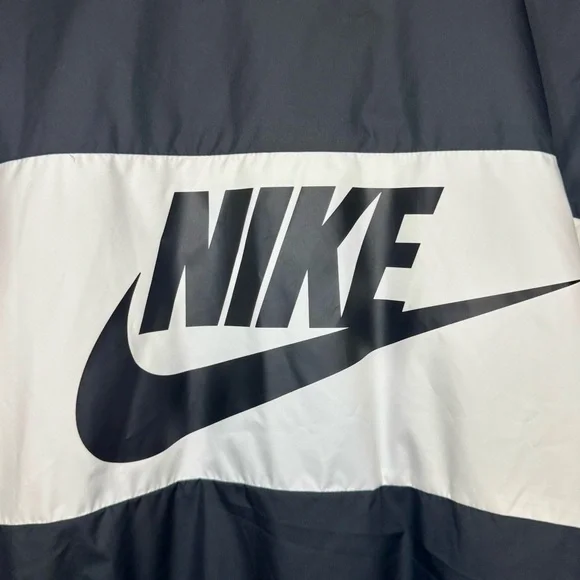 Nike Stand Collar Stay Warm Bomber Puffer Jacket Coat Black And White Size Small - Picture 7 of 9